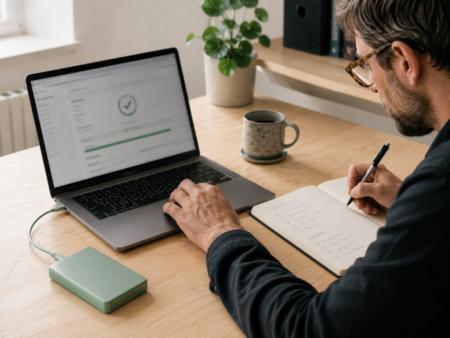 Engineer completing a site migration